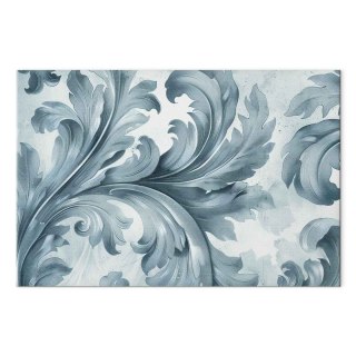Obraz - Kamienne barokowe ornamenty w jasnych odcieniach szaro-niebieskich 90x60 Akustyczny