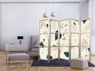 Parawan japoński - Lastriko z dużymi - przeskalowanymi kamieniami w stonowanych kolorach 225x172
