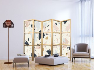 Parawan japoński - Lastriko z dużymi - przeskalowanymi kamieniami w stonowanych kolorach 225x172