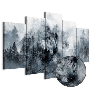 Obraz - Drapieżnik z gór (5-częściowy) szeroki 100x50 Premium Print