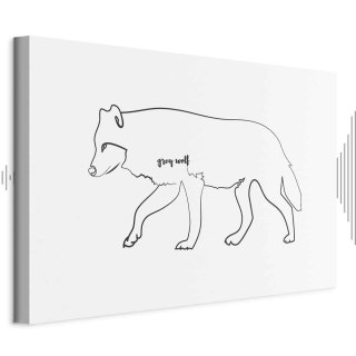Obraz - Wilk (1-częściowy) szeroki 120x80 Akustyczny