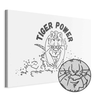 Obraz - Tiger power (1-częściowy) szeroki 120x80 Premium Print