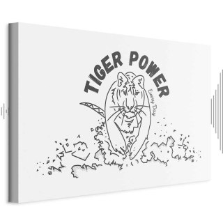 Obraz - Tiger power (1-częściowy) szeroki 30x20 Akustyczny