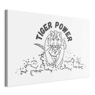 Obraz - Tiger power (1-częściowy) szeroki 30x20 Standard