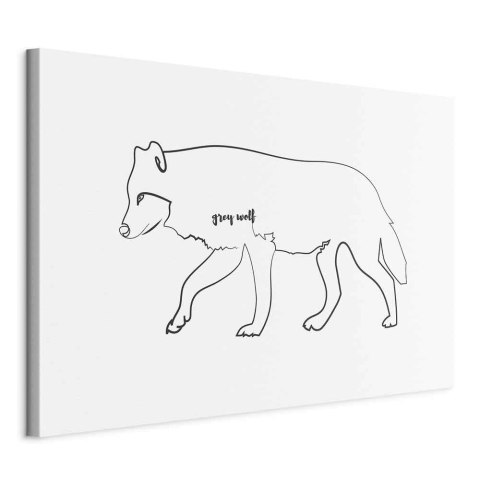 Obraz - Wilk (1-częściowy) szeroki 30x20 Standard
