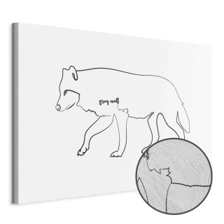 Obraz - Wilk (1-częściowy) szeroki 90x60 Premium Print