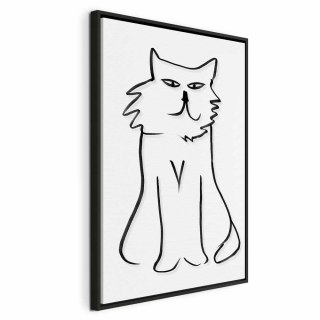 Obraz - Patrzę na Ciebie! (1-częściowy) pionowy 80x120 W ramie drewnianej czarnej