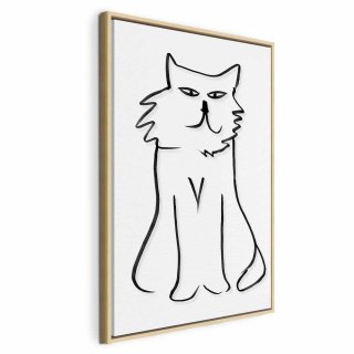 Obraz - Patrzę na Ciebie! (1-częściowy) pionowy 80x120 W ramie drewnianej naturalnej