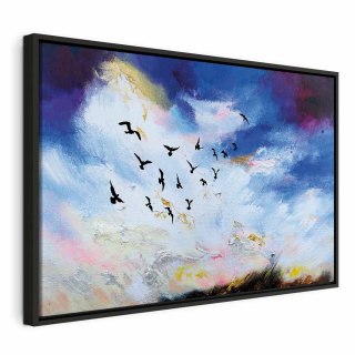 Obraz - Nadchodzi jesień (1-częściowy) szeroki 90x60 W ramie drewnianej czarnej