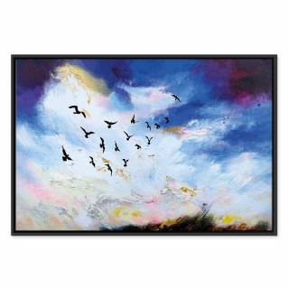 Obraz - Nadchodzi jesień (1-częściowy) szeroki 90x60 W ramie drewnianej czarnej