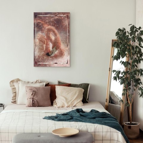 Obraz - Kosmiczny flaming (1-częściowy) pionowy 40x60 Standard