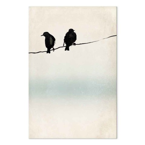 Obraz - Zmarznięte wróble (1-częściowy) pionowy 20x30 Premium Print