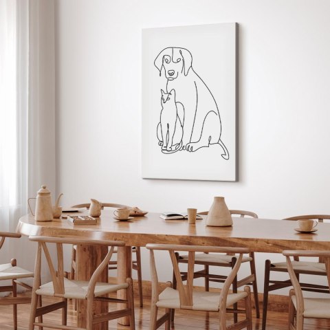 Obraz - Najlepsi przyjaciele (1-częściowy) pionowy 20x30 Akustyczny