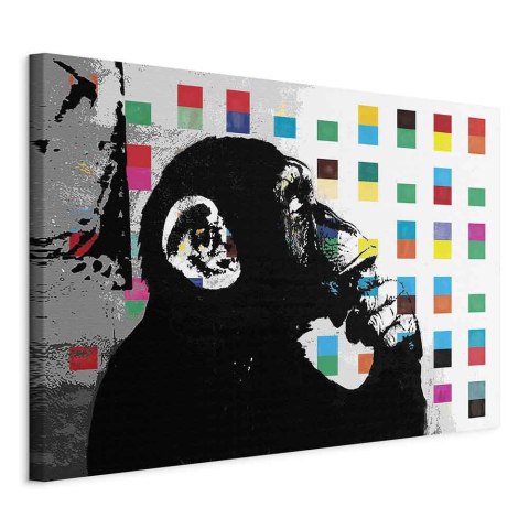 Obraz - Banksy The Thinker Monkey 30x20 Standard
