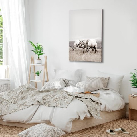 Obraz - Białe konie (1-częściowy) pionowy 20x30 Premium Print