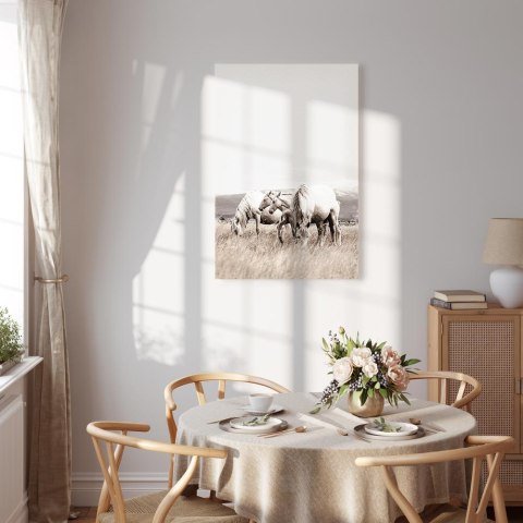 Obraz - Białe konie (1-częściowy) pionowy 60x90 Standard