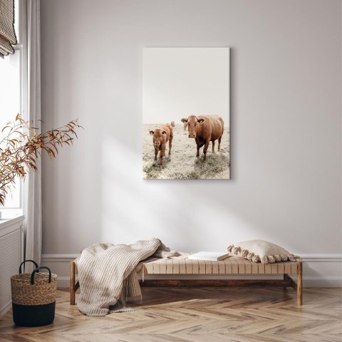 Obraz - Matka i ciele (1-częściowy) pionowy 20x30 Na płótnie włoskim