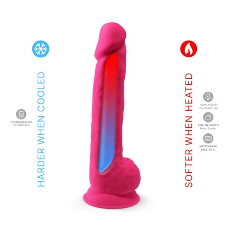 realistyczne dildo mocna przyssawka długość użytkowa 29 cm róż silikon
