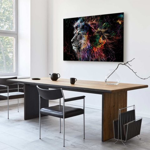 Obraz - Zwariowany lew (1-częściowy) szeroki 60x40 Standard