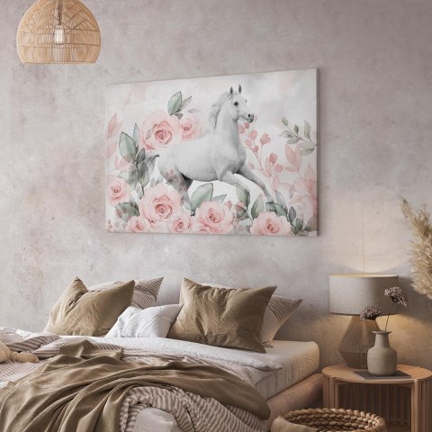 Obraz - Galop wśród róż (1-częściowy) szeroki 30x20 Premium Print