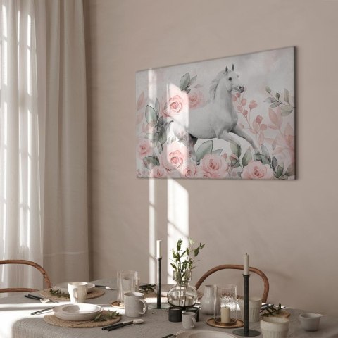 Obraz - Galop wśród róż (1-częściowy) szeroki 30x20 Standard