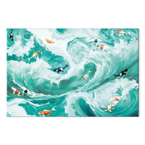 Obraz - Ryby i fale 60x40 Standard