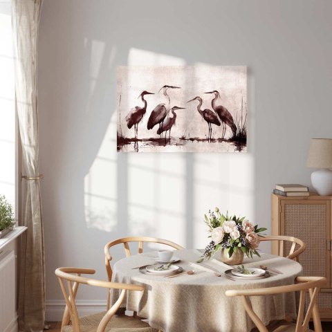 Obraz - Czaple malowane tuszem 30x20 Premium Print