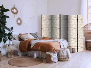 Parawan - Ryby w beżowej tonacji - Różne gatunki ryb w beżowo-brązowej kolorystyce przedstawione w stylu vintage na jasnym tle 2