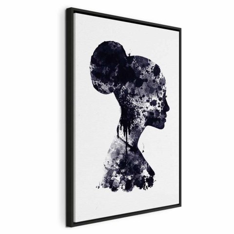 Obraz - Abstrakcyjny profil (1-częściowy) pionowy 40x60 W ramie drewnianej czarnej
