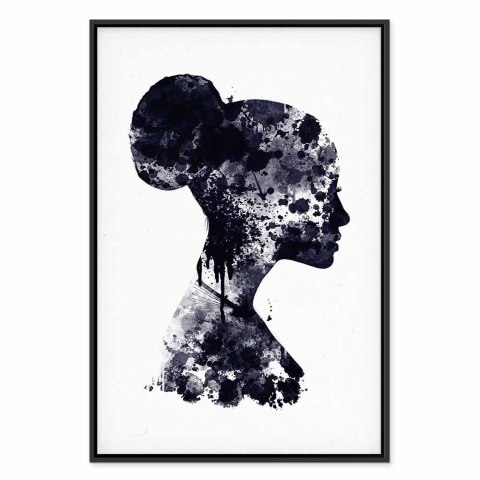 Obraz - Abstrakcyjny profil (1-częściowy) pionowy 40x60 W ramie drewnianej czarnej