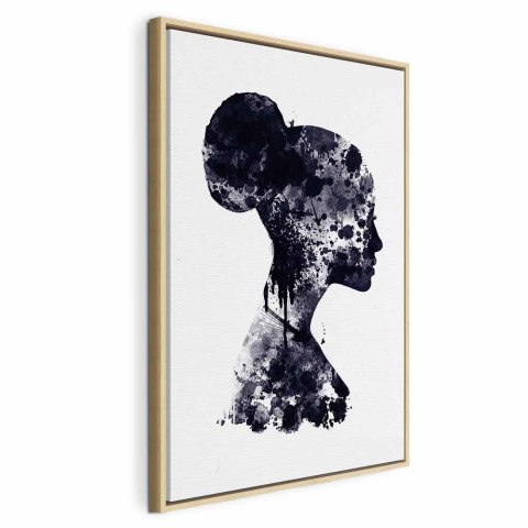 Obraz - Abstrakcyjny profil (1-częściowy) pionowy 40x60 W ramie drewnianej naturalnej