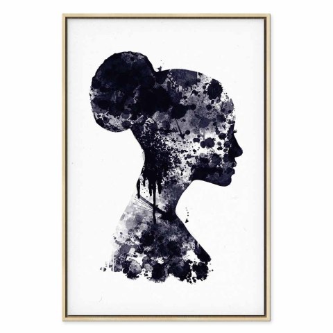 Obraz - Abstrakcyjny profil (1-częściowy) pionowy 40x60 W ramie drewnianej naturalnej