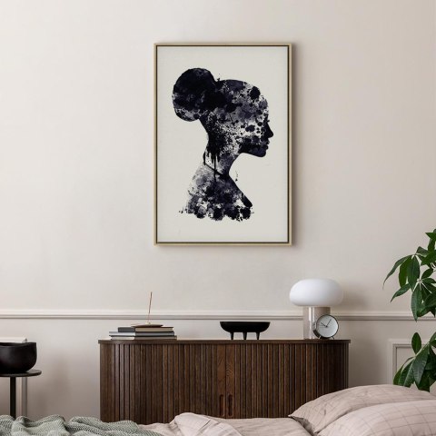 Obraz - Abstrakcyjny profil (1-częściowy) pionowy 40x60 W ramie drewnianej naturalnej