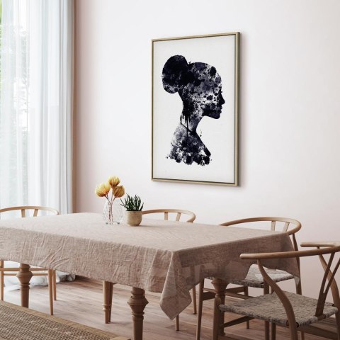 Obraz - Abstrakcyjny profil (1-częściowy) pionowy 40x60 W ramie drewnianej naturalnej