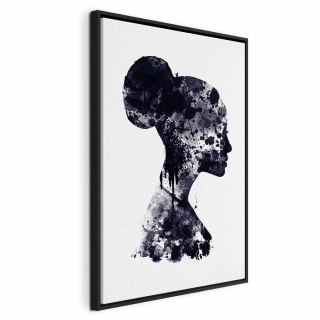 Obraz - Abstrakcyjny profil (1-częściowy) pionowy 80x120 W ramie drewnianej czarnej