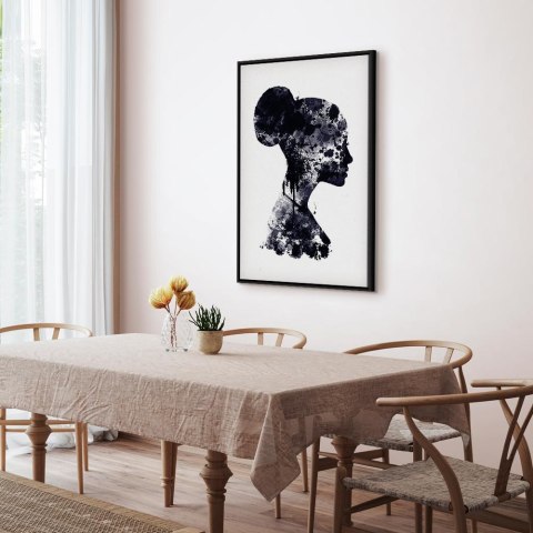 Obraz - Abstrakcyjny profil (1-częściowy) pionowy 80x120 W ramie drewnianej czarnej