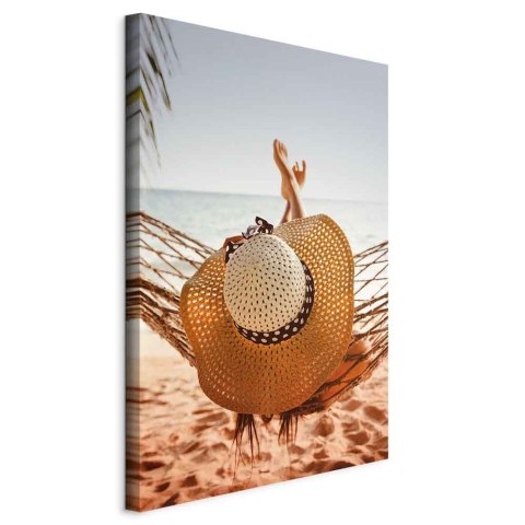 Obraz - Hamak na plaży (1-częściowy) pionowy 20x30 Na płótnie włoskim