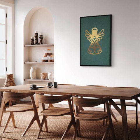 Obraz - Anielskie święta (1-częściowy) pionowy 40x60 W ramie drewnianej czarnej