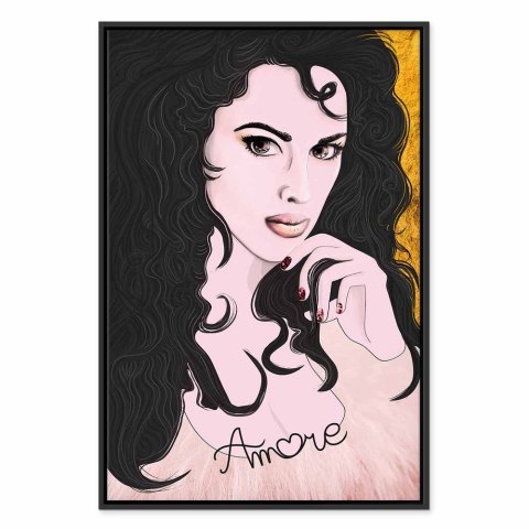Obraz - Amore Mio (1-częściowy) pionowy 40x60 W ramie drewnianej czarnej