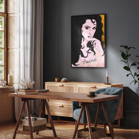Obraz - Amore Mio (1-częściowy) pionowy 40x60 W ramie drewnianej czarnej