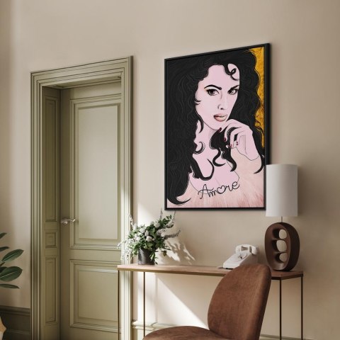 Obraz - Amore Mio (1-częściowy) pionowy 60x90 W ramie drewnianej czarnej