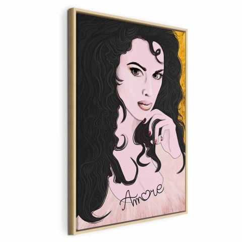 Obraz - Amore Mio (1-częściowy) pionowy 60x90 W ramie drewnianej naturalnej