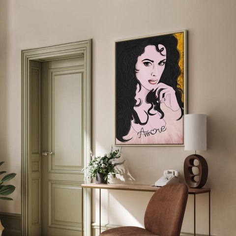 Obraz - Amore Mio (1-częściowy) pionowy 60x90 W ramie drewnianej naturalnej