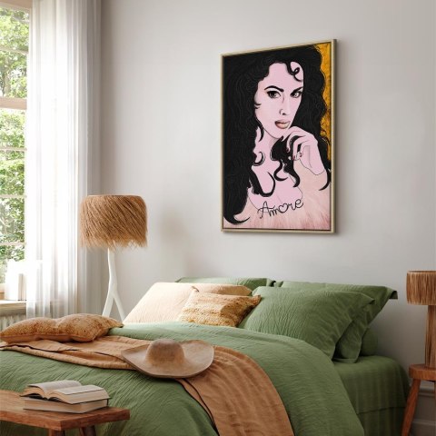 Obraz - Amore Mio (1-częściowy) pionowy 60x90 W ramie drewnianej naturalnej