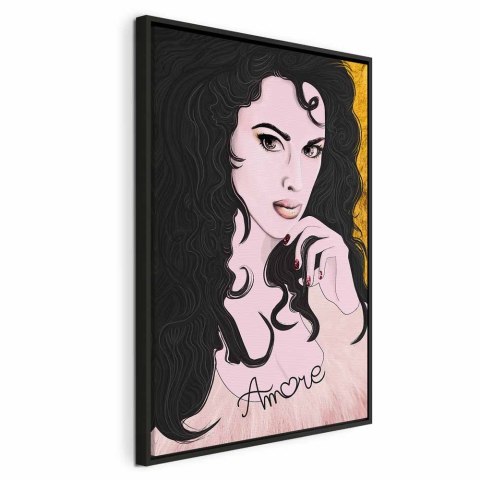 Obraz - Amore Mio (1-częściowy) pionowy 80x120 W ramie drewnianej czarnej