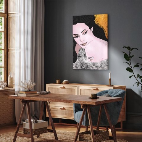 Obraz - Zmysłowo i miłośnie (1-częściowy) pionowy 20x30 Akustyczny