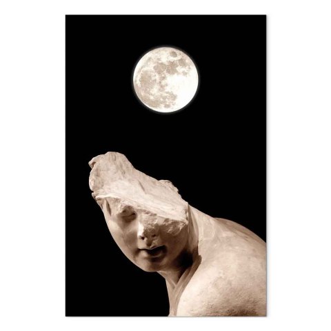 Obraz - Księżyc i posąg (1-częściowy) pionowy 20x30 Premium Print