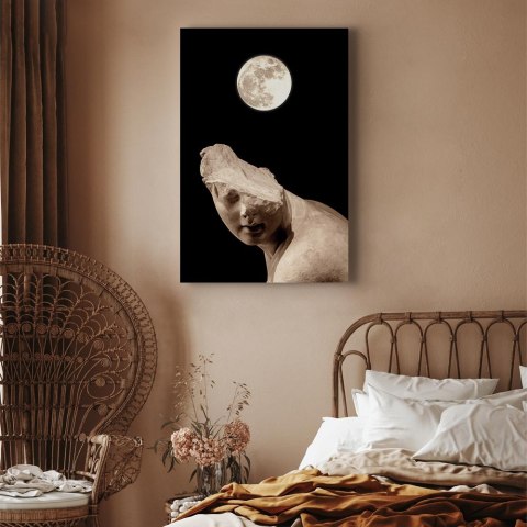 Obraz - Księżyc i posąg (1-częściowy) pionowy 20x30 Premium Print