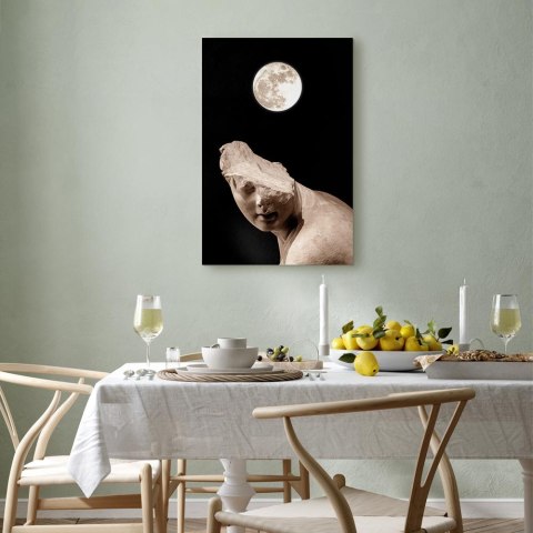 Obraz - Księżyc i posąg (1-częściowy) pionowy 20x30 Premium Print
