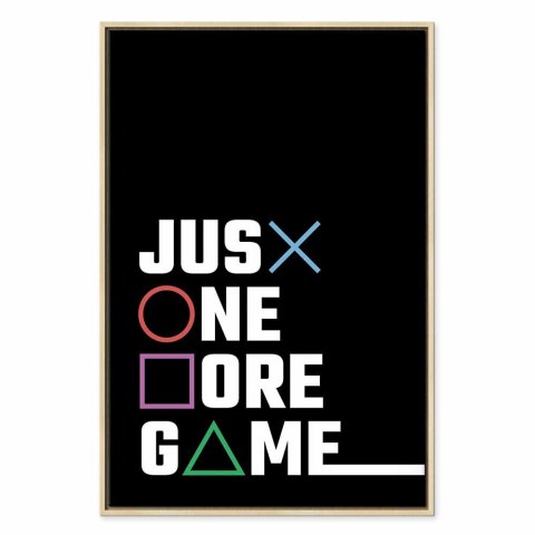 Obraz - Binge Gaming 40x60 W ramie drewnianej naturalnej